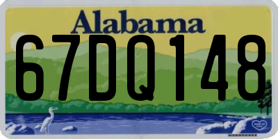 AL license plate 67DQ148