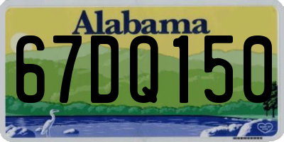 AL license plate 67DQ150