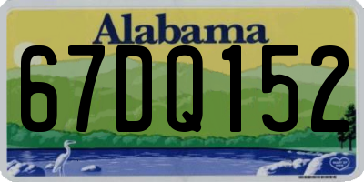 AL license plate 67DQ152