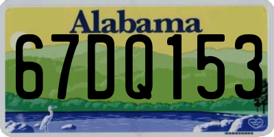 AL license plate 67DQ153