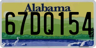 AL license plate 67DQ154