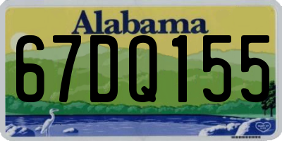 AL license plate 67DQ155