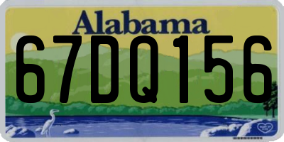 AL license plate 67DQ156