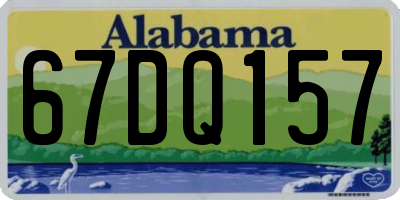 AL license plate 67DQ157