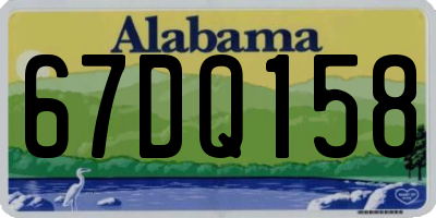 AL license plate 67DQ158