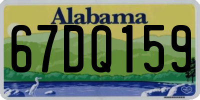 AL license plate 67DQ159