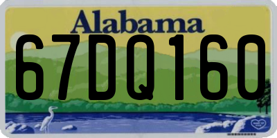 AL license plate 67DQ160