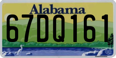 AL license plate 67DQ161