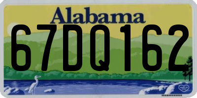 AL license plate 67DQ162