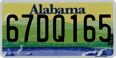 AL license plate 67DQ165