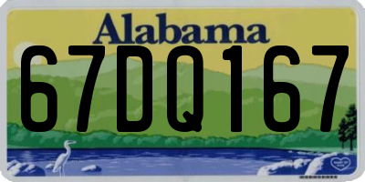 AL license plate 67DQ167