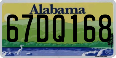 AL license plate 67DQ168