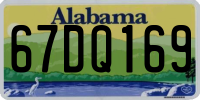 AL license plate 67DQ169