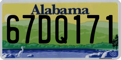 AL license plate 67DQ171