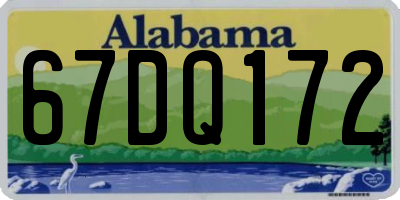 AL license plate 67DQ172