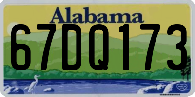 AL license plate 67DQ173