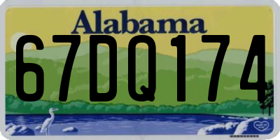 AL license plate 67DQ174