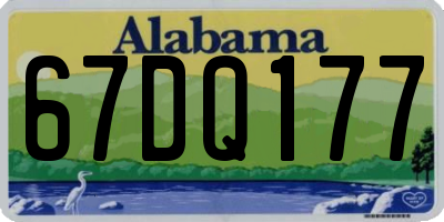 AL license plate 67DQ177