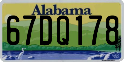 AL license plate 67DQ178