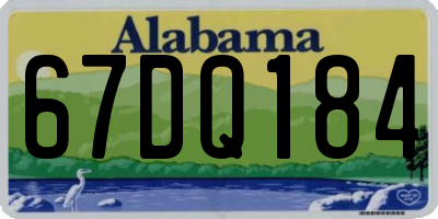 AL license plate 67DQ184