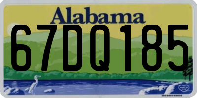 AL license plate 67DQ185