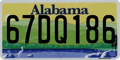 AL license plate 67DQ186