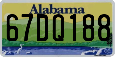 AL license plate 67DQ188