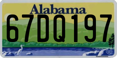 AL license plate 67DQ197