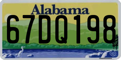 AL license plate 67DQ198