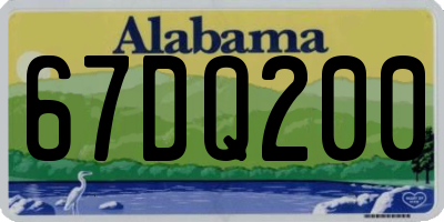 AL license plate 67DQ200