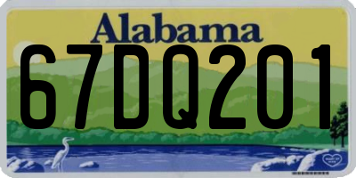 AL license plate 67DQ201