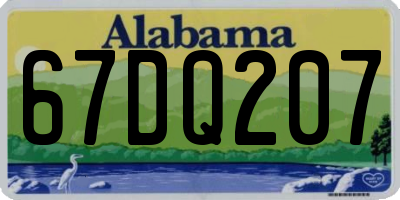 AL license plate 67DQ207