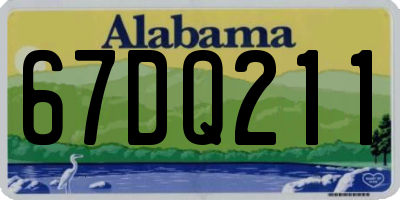 AL license plate 67DQ211