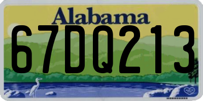 AL license plate 67DQ213