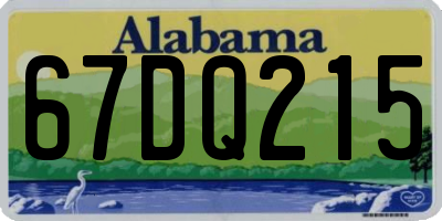 AL license plate 67DQ215