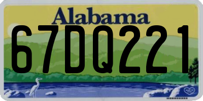 AL license plate 67DQ221