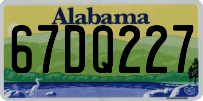 AL license plate 67DQ227