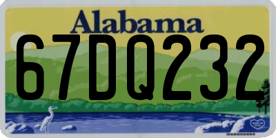 AL license plate 67DQ232