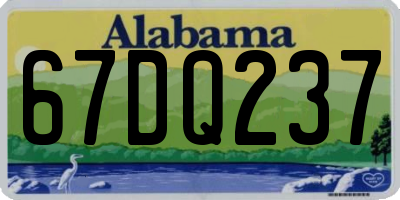 AL license plate 67DQ237