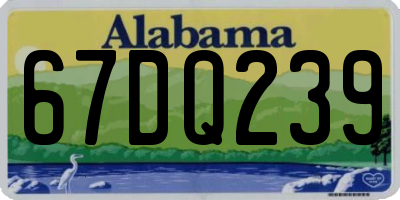 AL license plate 67DQ239