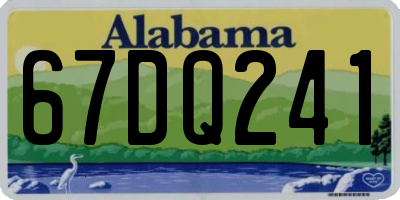 AL license plate 67DQ241