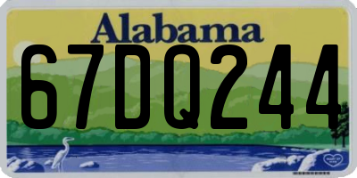 AL license plate 67DQ244