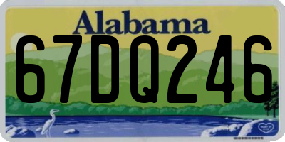 AL license plate 67DQ246