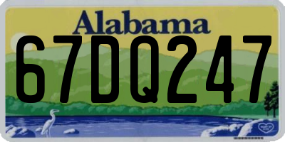 AL license plate 67DQ247