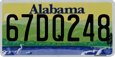 AL license plate 67DQ248