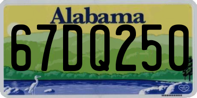 AL license plate 67DQ250