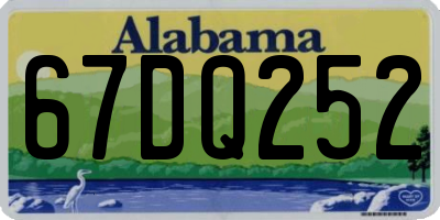 AL license plate 67DQ252