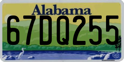 AL license plate 67DQ255