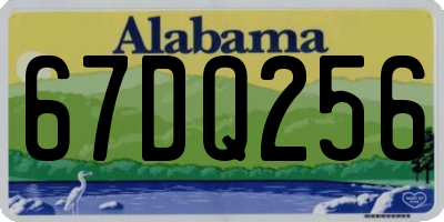 AL license plate 67DQ256