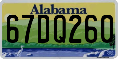 AL license plate 67DQ260